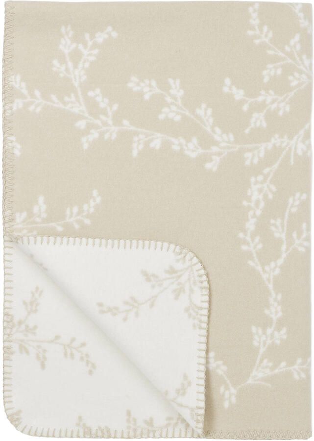 Meyco reversible wiegdeken Branches beige wit