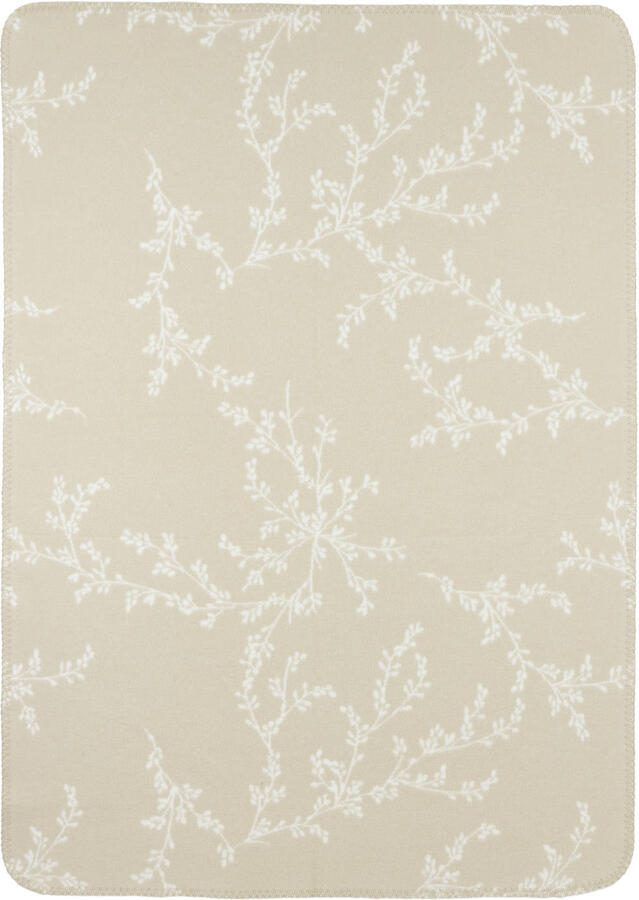 Meyco reversible wiegdeken Branches beige wit - Foto 2