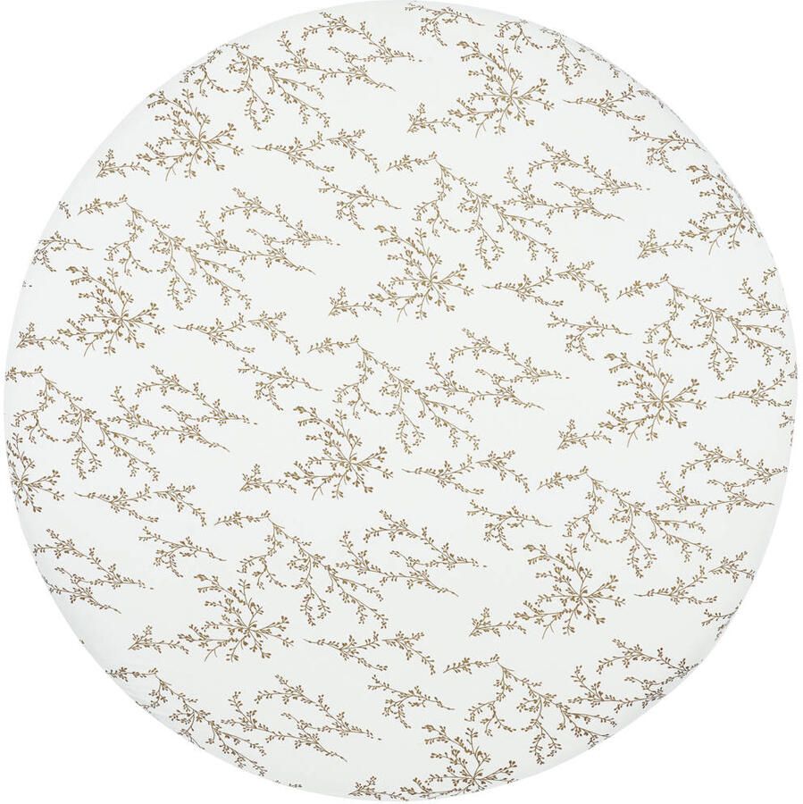Meyco rond boxmatras hoeslaken Branches wit beige - Foto 2