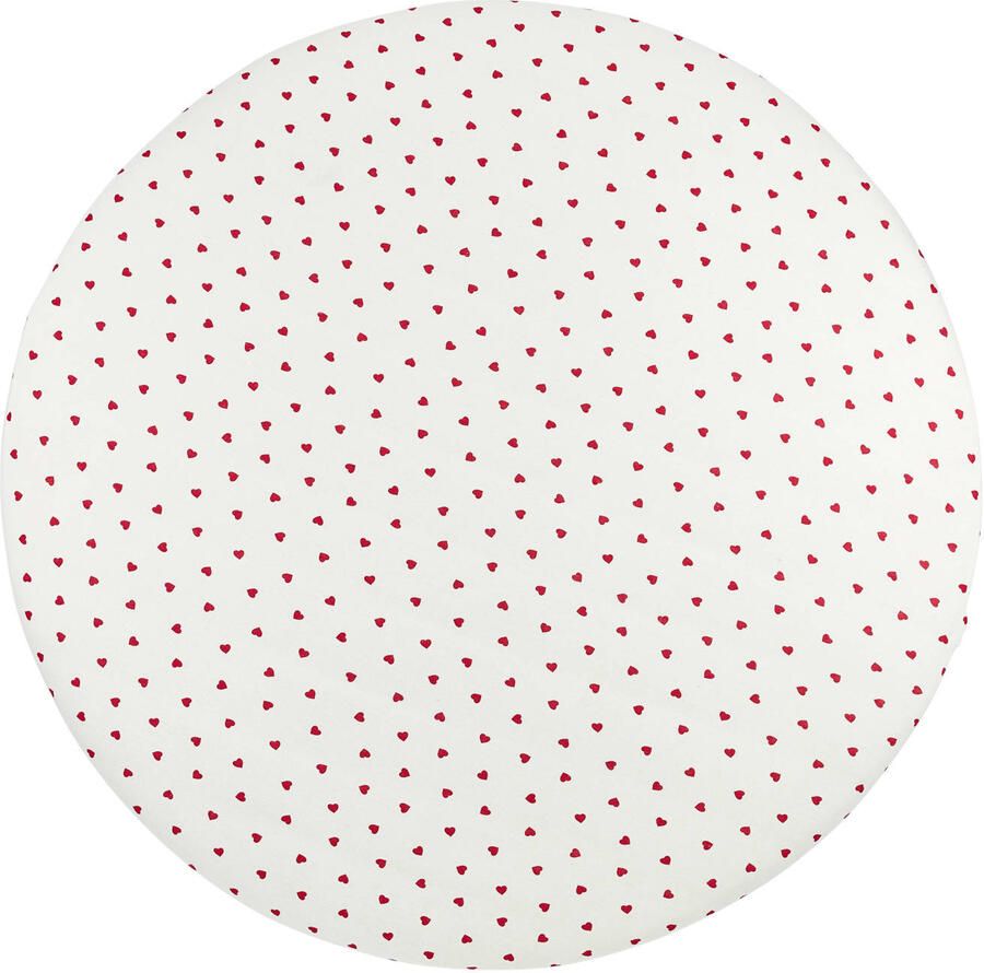 Meyco rond boxmatras hoeslaken Sweet Heart wit rood