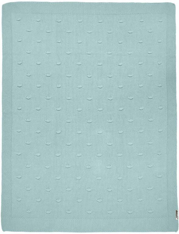 Meyco Silverline Knots wiegdeken 75x100 cm stone green