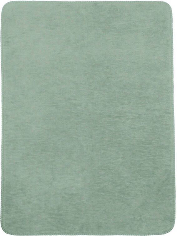 Meyco Uni wiegdeken 75x100 cm stone green