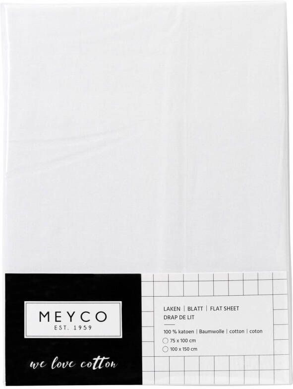 Meyco Uni wieglaken 75x100 cm wit - Foto 3