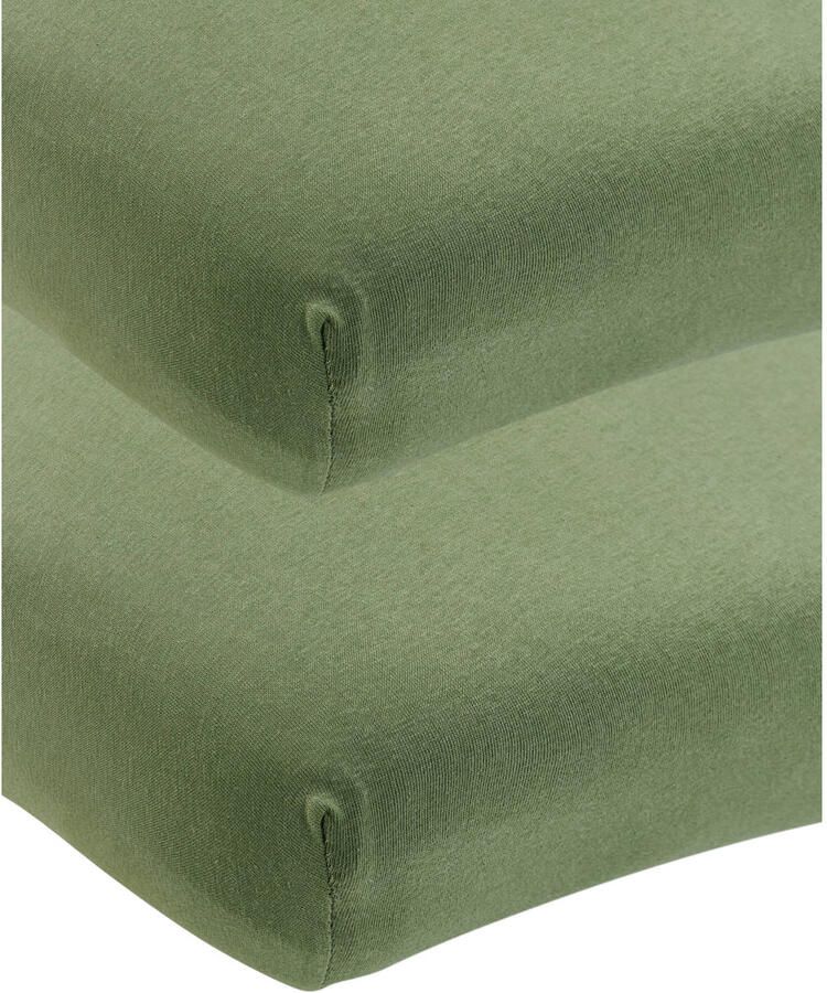 Meyco wieg hoeslaken set van 2 groen - Foto 3