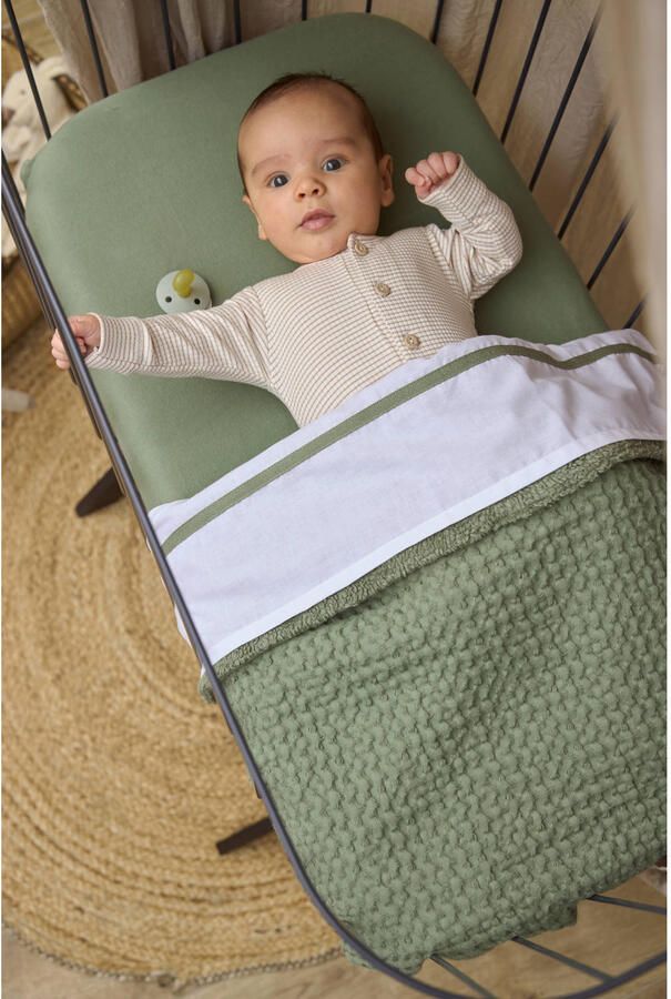 Meyco wieg hoeslaken set van 2 groen