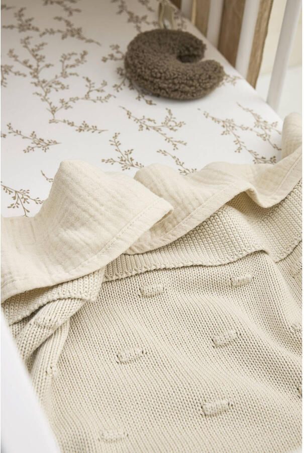 Meyco wiegdeken Knots beige - Foto 2
