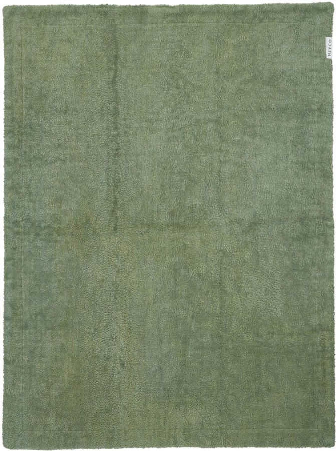 Meyco ledikantdeken met wafel en teddy groen - Foto 2