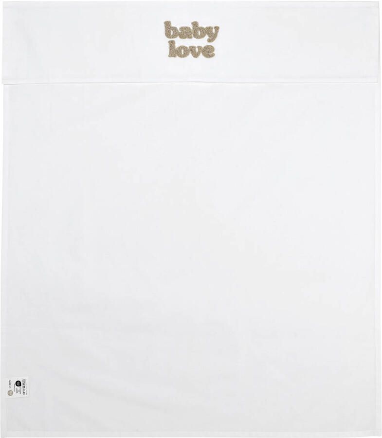 Meyco wieglaken Baby Love wit beige