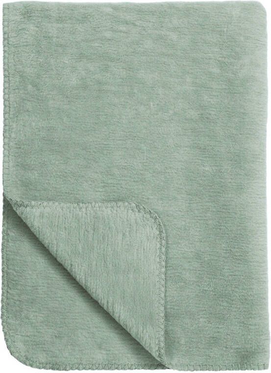 Meyco Uni wiegdeken 75x100 cm stone green