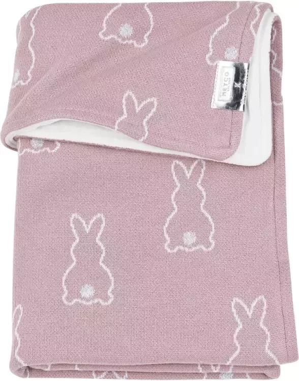 Meyco X Mrs. Keizer baby ledikantdeken velvet 100x150 cm Rabbit lilac