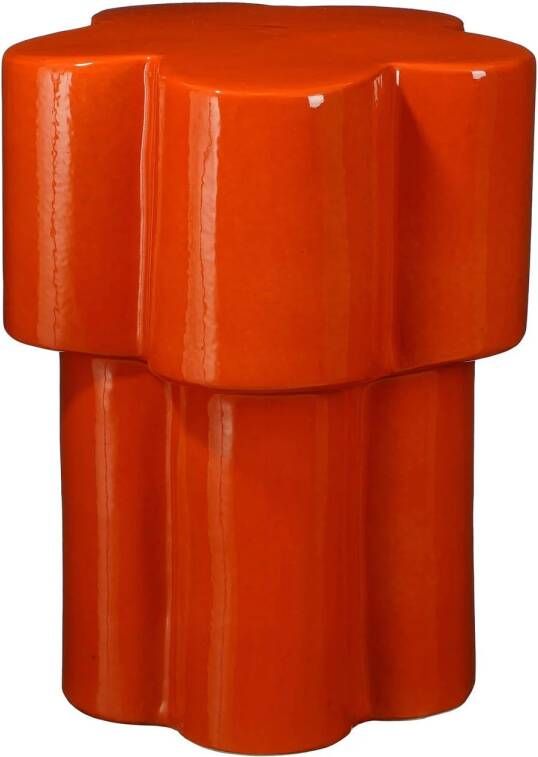 Mica Decorations Aita Bijzettafel H45 x Ø35 cm Keramiek Oranje - Foto 2