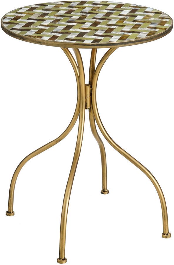 Mica Decorations Alanza Bistrotafel H76 x Ø61 cm Metaal Groen - Foto 3