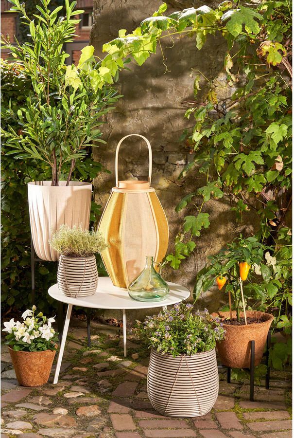 Mica Decorations Seatle Bijzettafel voor Buiten H38 x Ø58 cm Metaal Wit