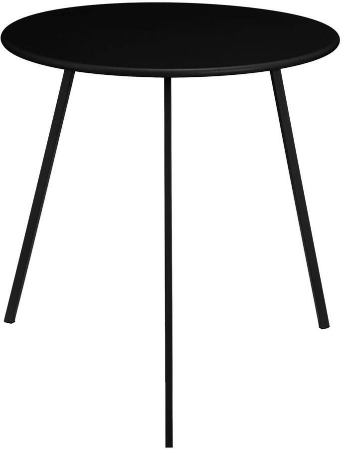 Mica Decorations Seatle Bijzettafel voor Buiten H50 x Ø50 cm Metaal Zwart