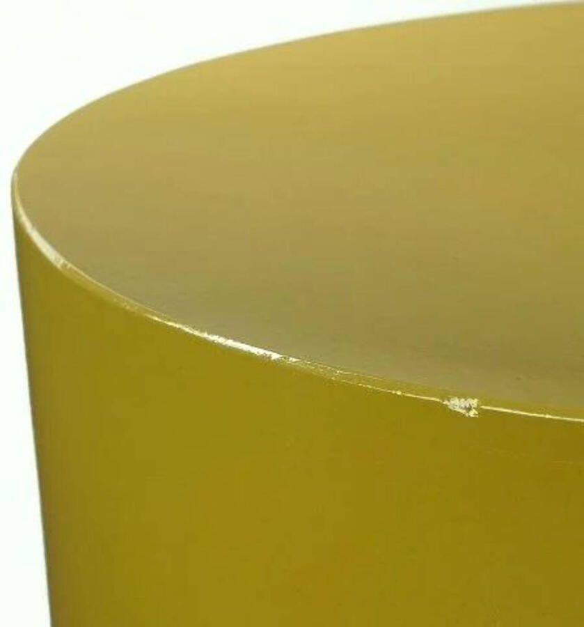 Mica Decorations Stage Bijzettafel H45 x Ø35 cm Cement Geel - Foto 3