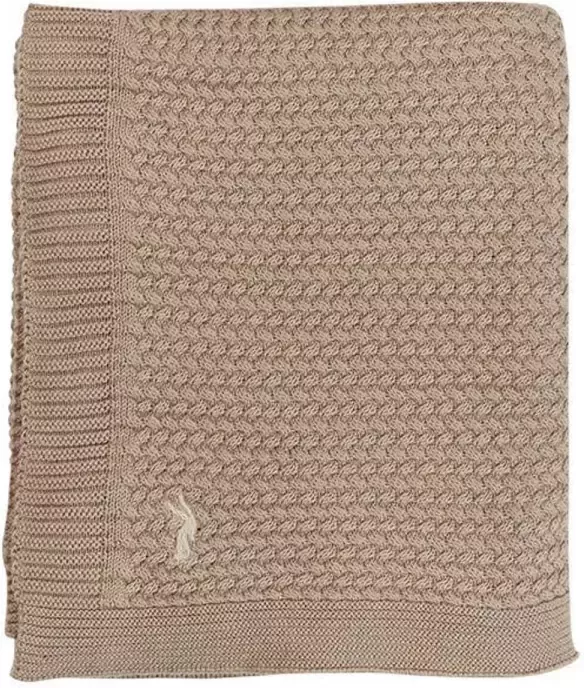 Mies & Co baby wiegdeken soft knitted 80x100 cm dune