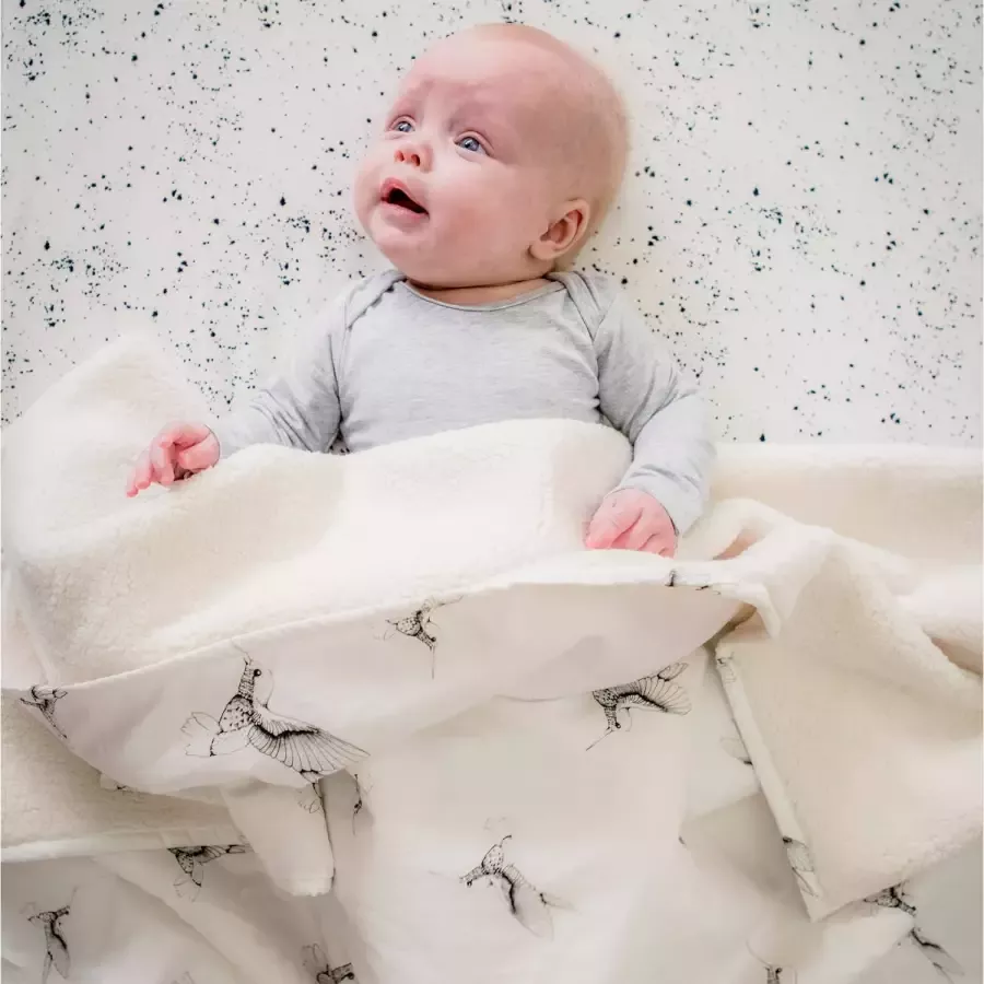 Mies & Co baby wiegdeken soft teddy Cloud dancers 70x100 cm