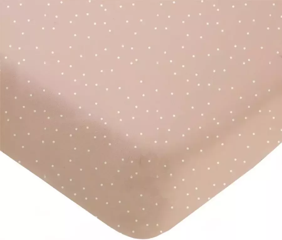 Mies & Co katoen Adorable Dots baby wieg hoeslaken 40x80 cm roze wit - Foto 3