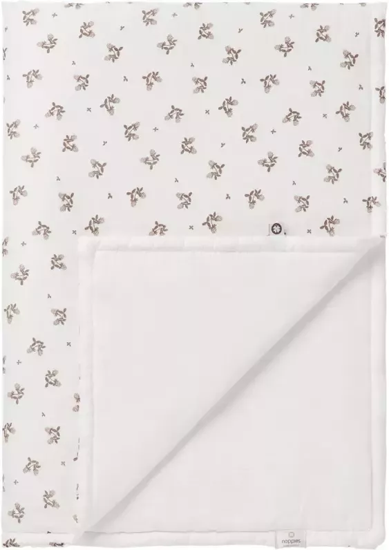 Noppies Baby Comfort Blooming Clover reversible baby wiegdeken 75x100 cm Jet Stream - Foto 3