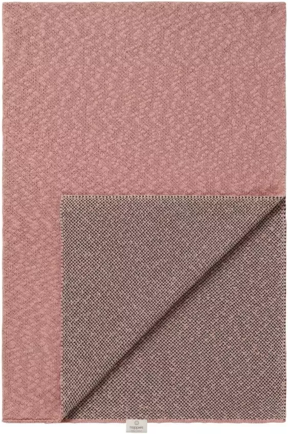 Noppies Baby Comfort Melange knit reversible baby ledikantdeken 100x140 cm Misty Rose - Foto 2