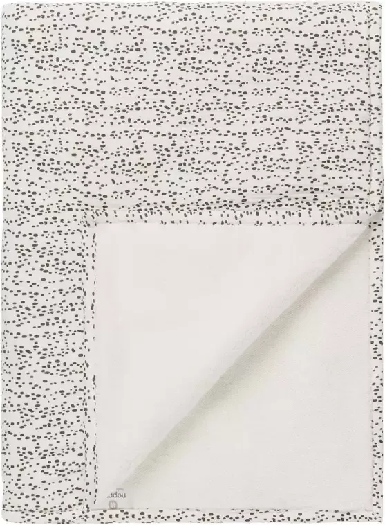 Noppies Baby Comfort Teddy Fancy Dot reversible baby wiegdeken teddy 75x100 cm Jet Stream