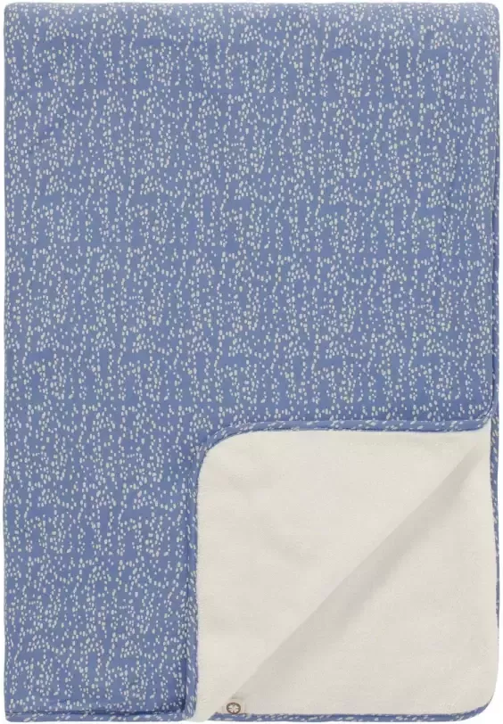 Noppies Teddy Fancy Dot reversible ledikantdeken teddy 100x140 cm Colony Blue