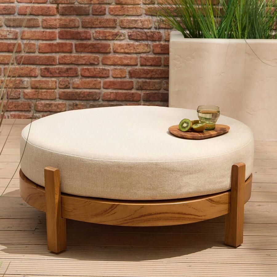 NOUS Garden bijzettafel Rondé teak (Ø90x40) - Foto 1