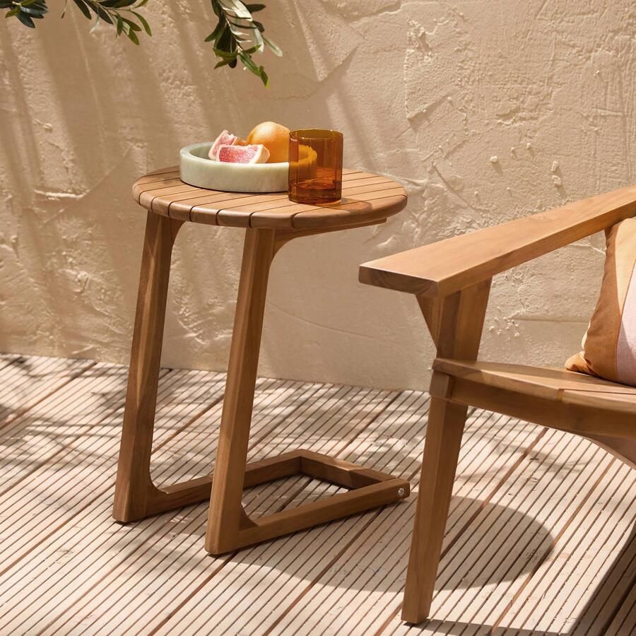 NOUS Garden teak bijzettafel Volta (Ø40 cm)
