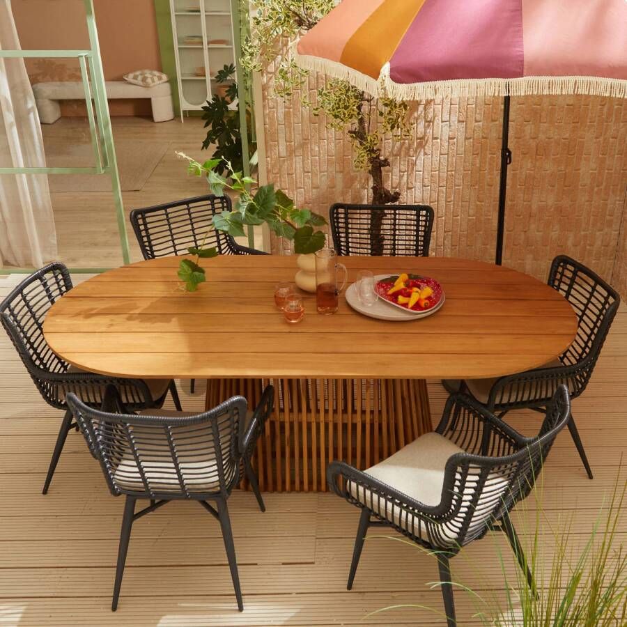 Studio LIVIT outdoor diningset Danese Teakhout ovaal + Tango - Foto 1