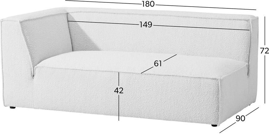 NOUS Living 2-zits arm links Newton - Foto 3