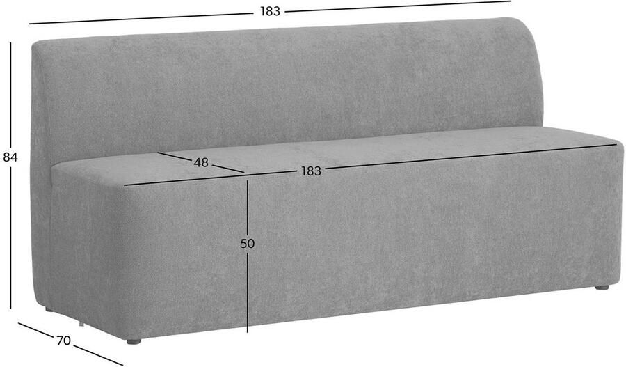 NOUS Living 3-zits element eetkamerbank Rhea 183 cm - Foto 3