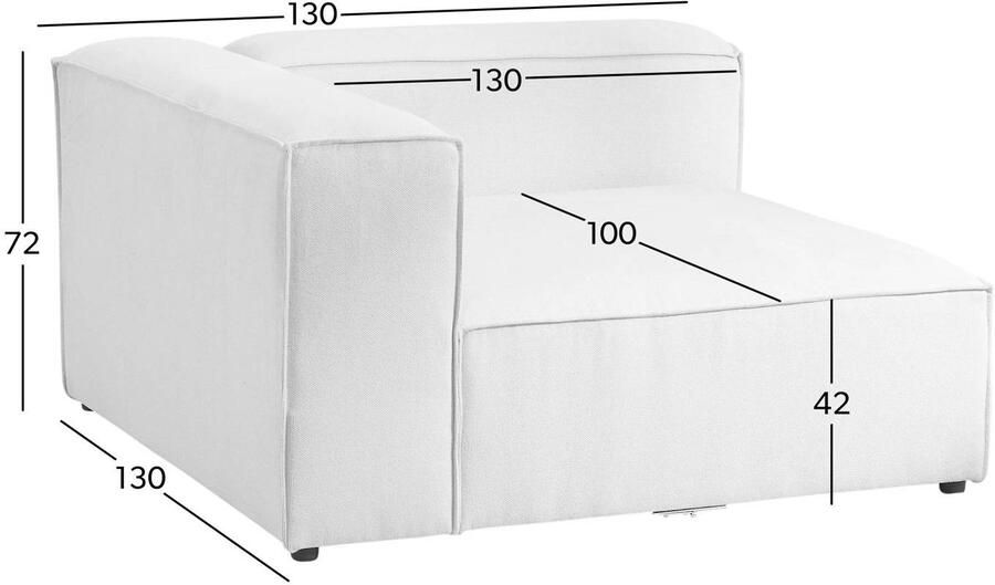 NOUS Living chaise links (modulair) Igor - Foto 3