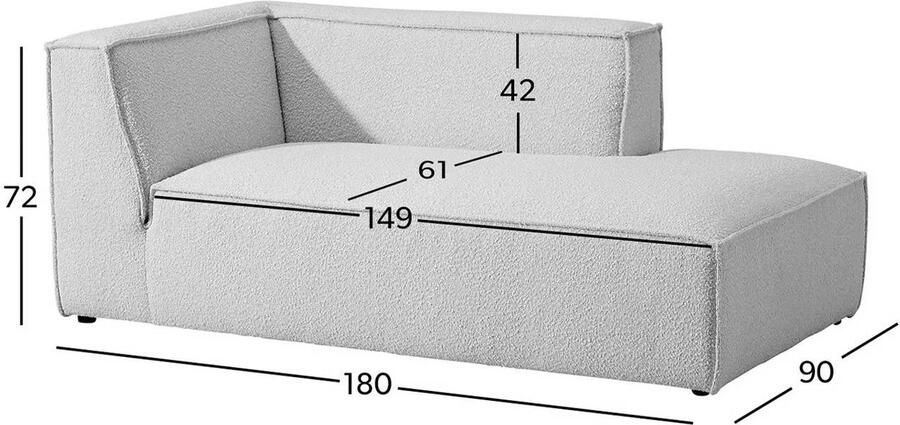 NOUS Living chaise longue rechts Newton - Foto 3