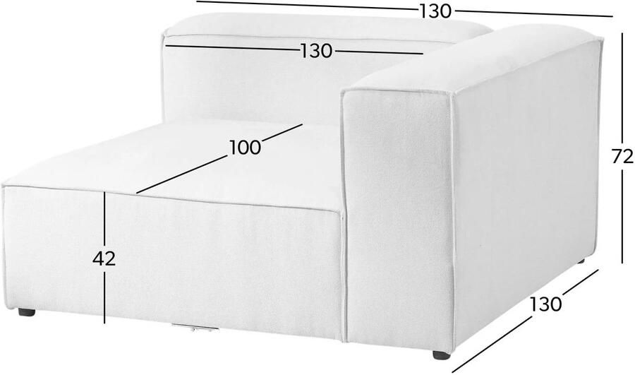 NOUS Living chaise longue rechts (modulair) Igor - Foto 3