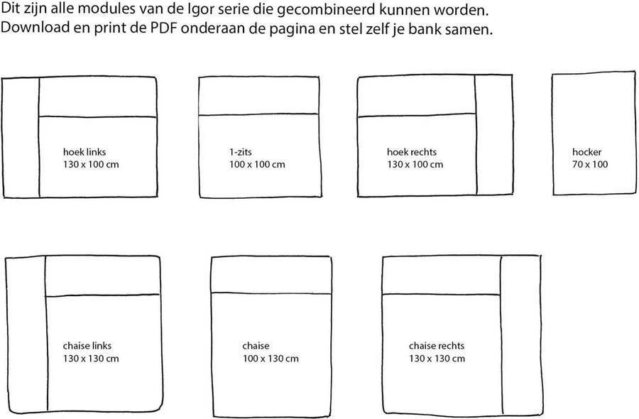 NOUS Living hoek rechts (modulair) Igor - Foto 2