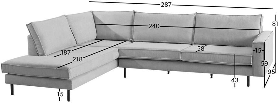 NOUS Living hoekbank links Lexington