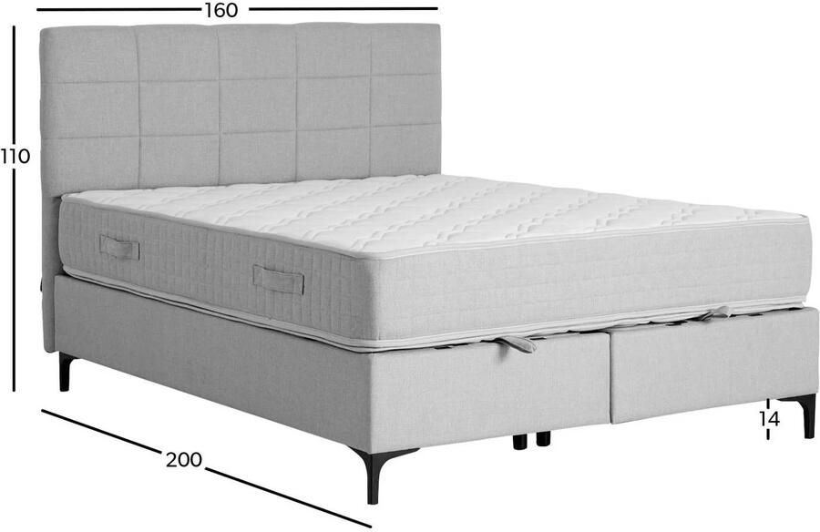 NOUS Living opberg boxspring Denzel (160x200) - Foto 3