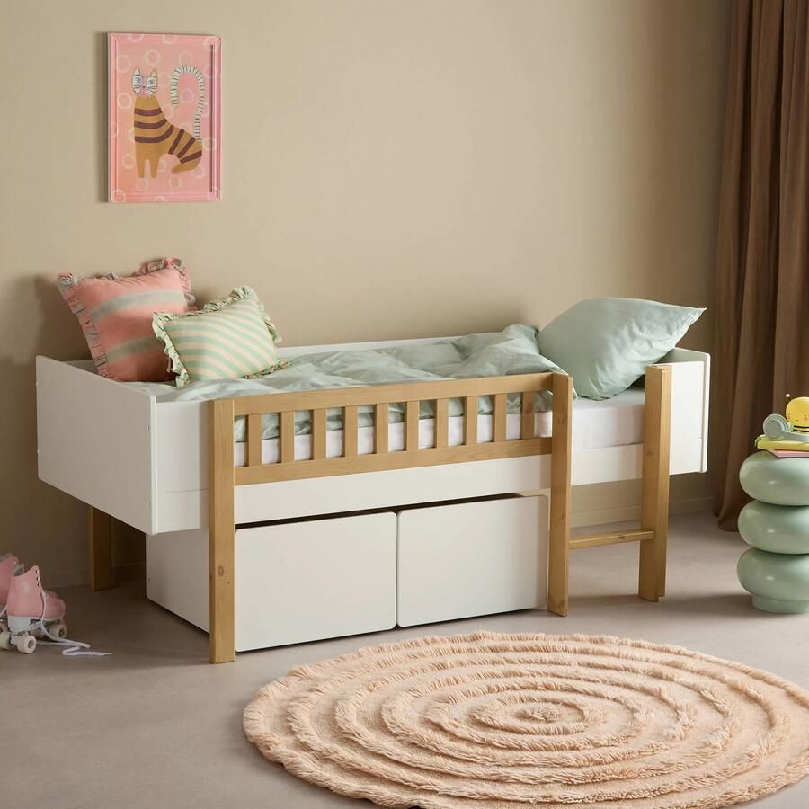 NOUS Kids kinderhalfhoogslaper met lades Seto (90x200 cm) - Foto 1