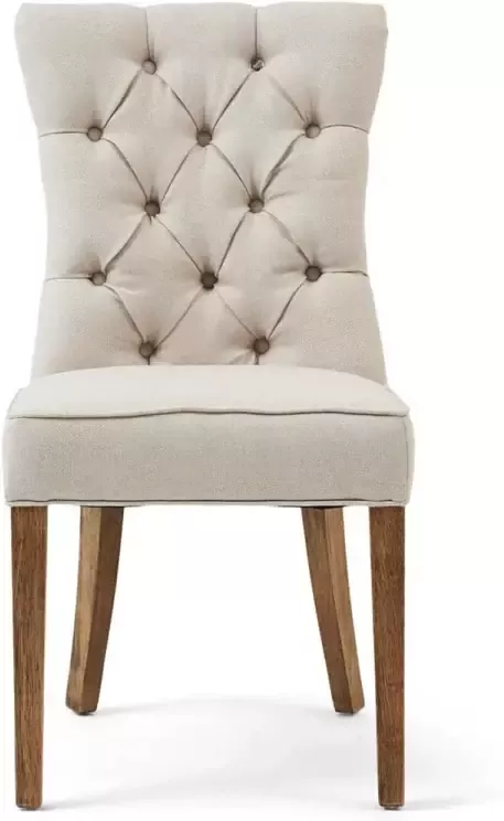 Riviera-Maison Eetkamerstoel Balmoral Dining Chair Oxford Weave Flanders Flax Naturel