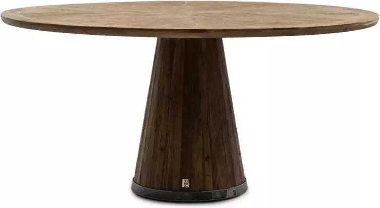 Riviera Maison Eettafel rond Siroko Beach Dining Table Dia 160 Gerecycled Eikenhout Bruin