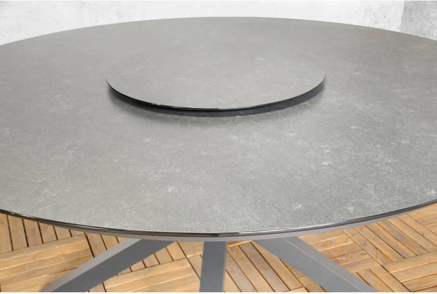 SenS-Line Tuintafel Rond ø145cm Antraciet Keramiek 4-6 Personen - Foto 3