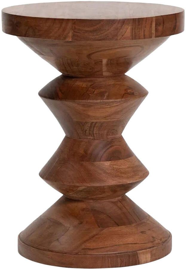 Sissy-Boy Houten bijzettafel chess Unieke vorm Donker hout - Foto 4