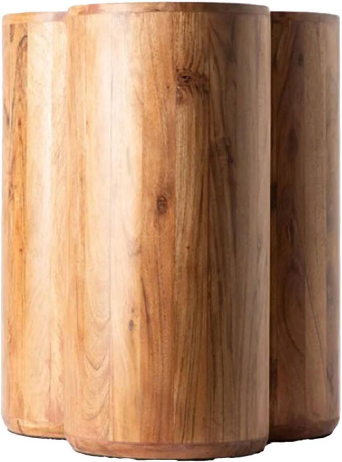 Sissy-Boy Donkerbruine houten bijzettafel scallop - Foto 3