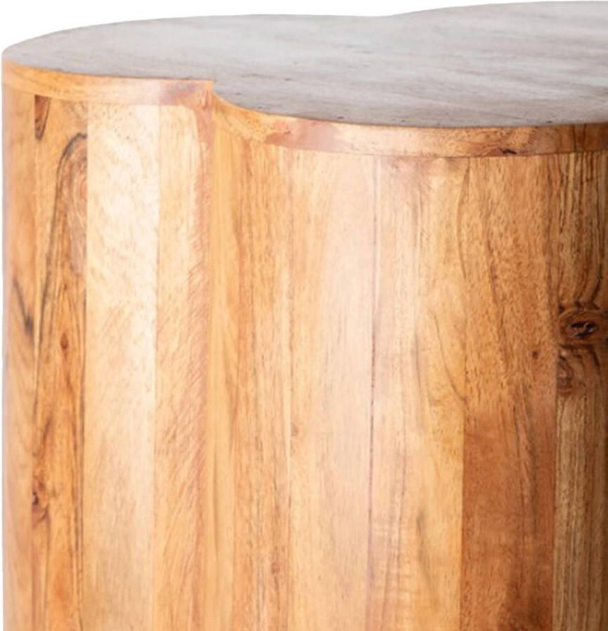 Sissy-Boy Donkerbruine houten bijzettafel scallop