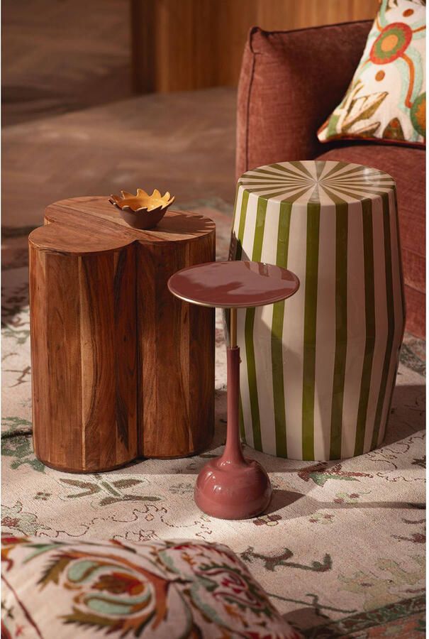 Sissy-Boy Donkerbruine houten bijzettafel scallop - Foto 2