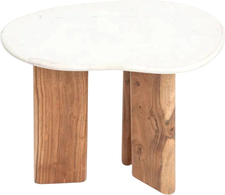 Sissy-Boy Houten koffietafel met marmer blad klein - Foto 4