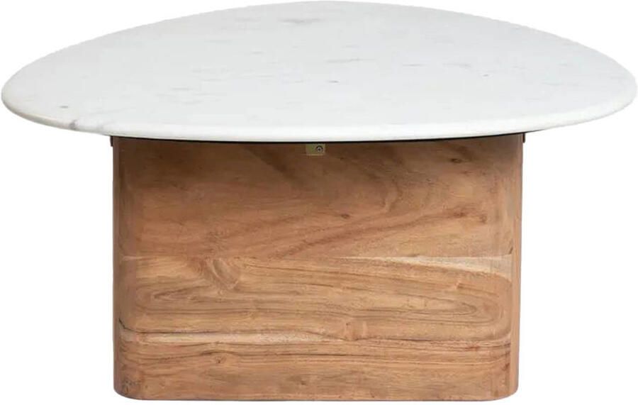 Sissy-Boy Houten koffietafel Marmer blad Organische vorm - Foto 2