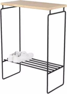 Spinder Design Clint Bijzettafel 57x29 5x78 5 cm Eiken Zwart