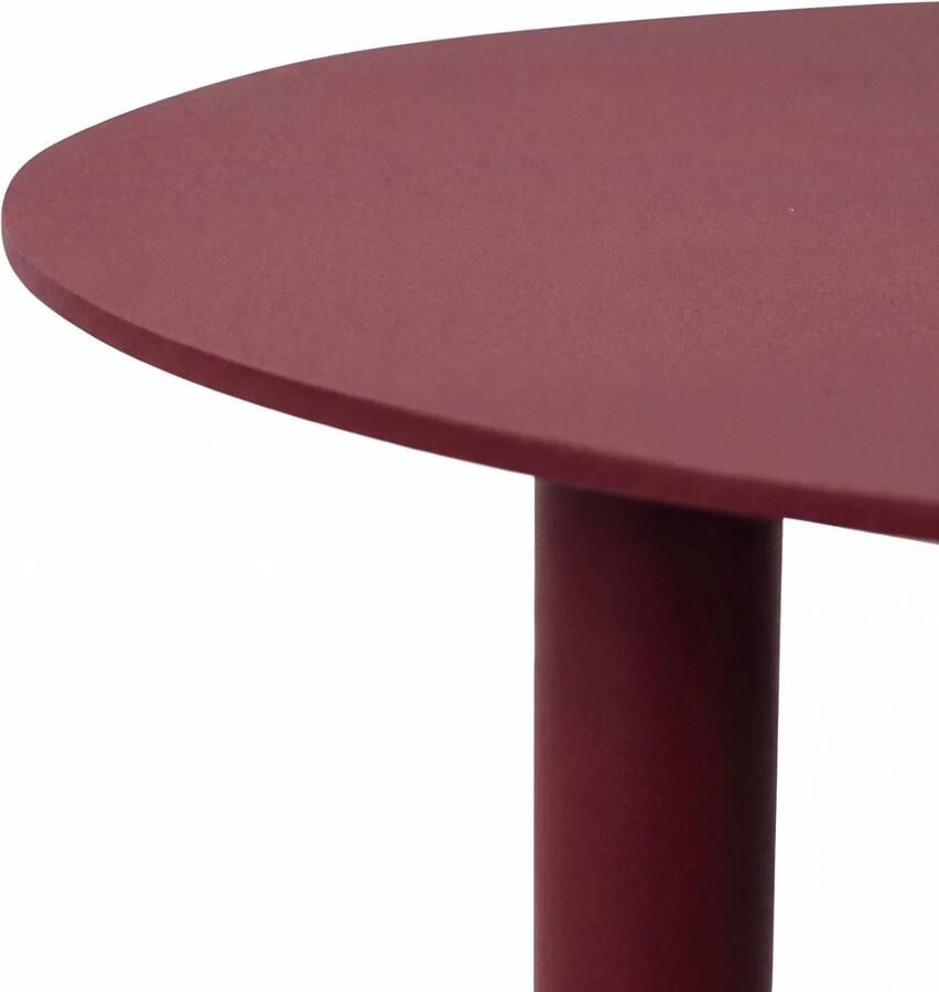 Spinder Design bijzettafel Sunny 50 Burgundy Ø 40 Staal