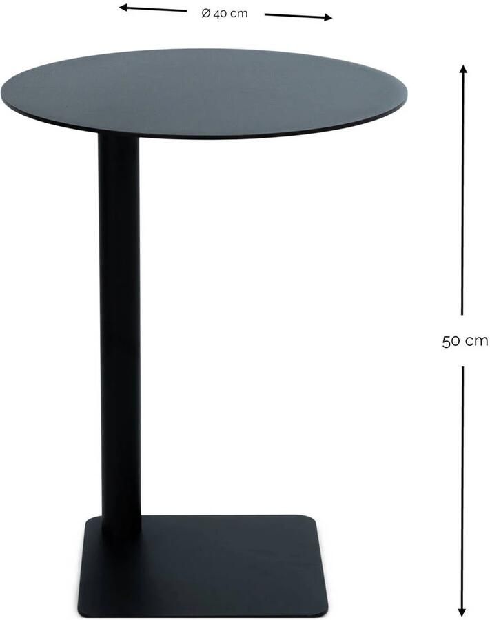 Spinder Design bijzettafel Sunny 50 Burgundy Ø 40 Staal - Foto 3